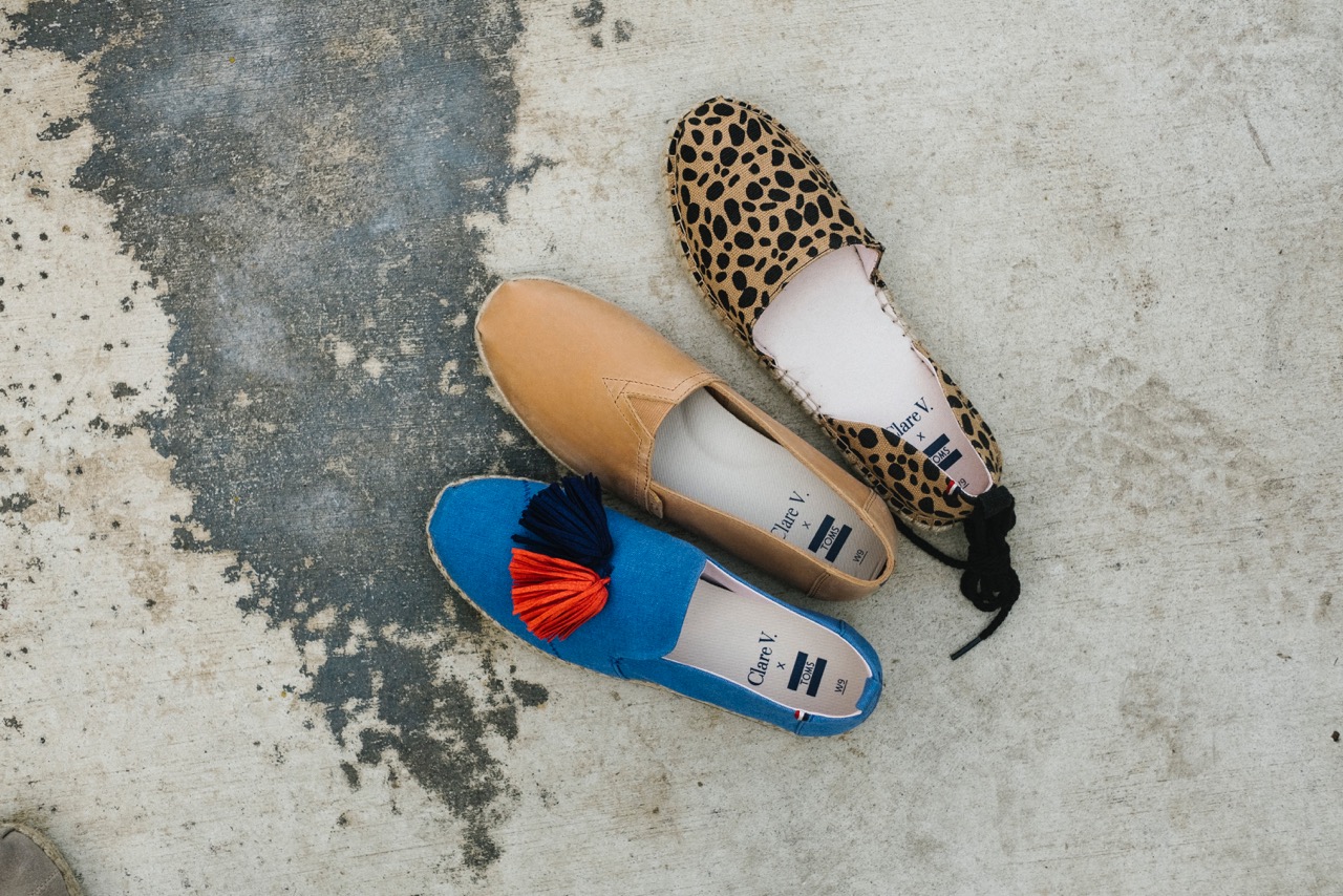 tom's,chaussures,espadrilles,one for one,los angeles,produit caritatif,blake mycoskie,clare vivier,clare v,maroquinerie,créatrice,collaboration