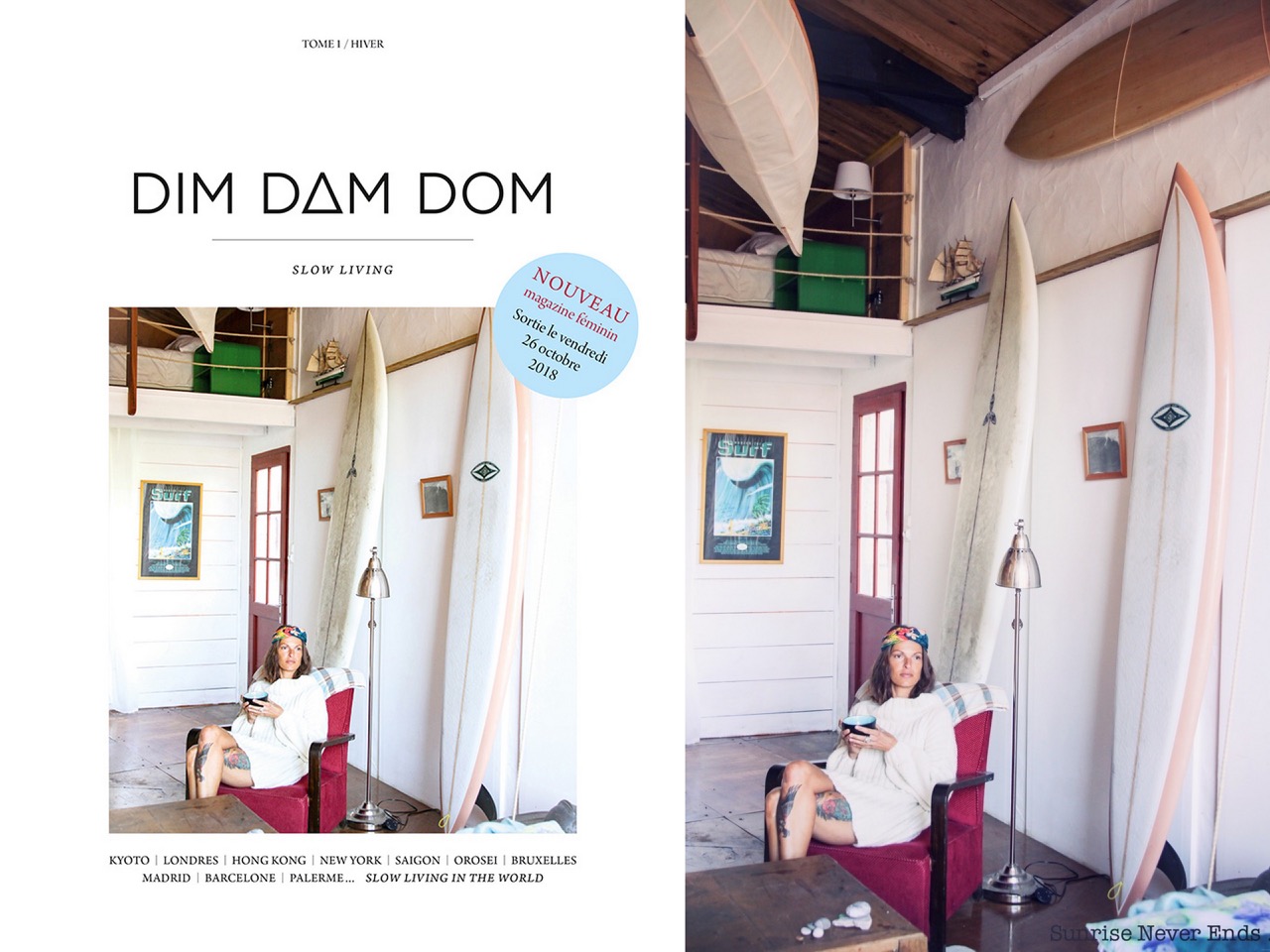 dim dam dom,magazine,photo,photographe,slow living,magazine féminin,presse,papier,idea,the good life,fake cover,cover,lancement