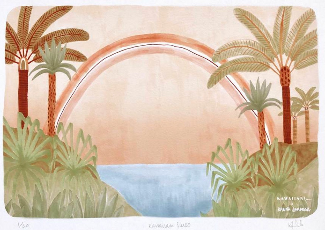 karina jambrak,dessin,illustration,peinture,artiste,australie,palmiers,jungle,aquarelle,feutres